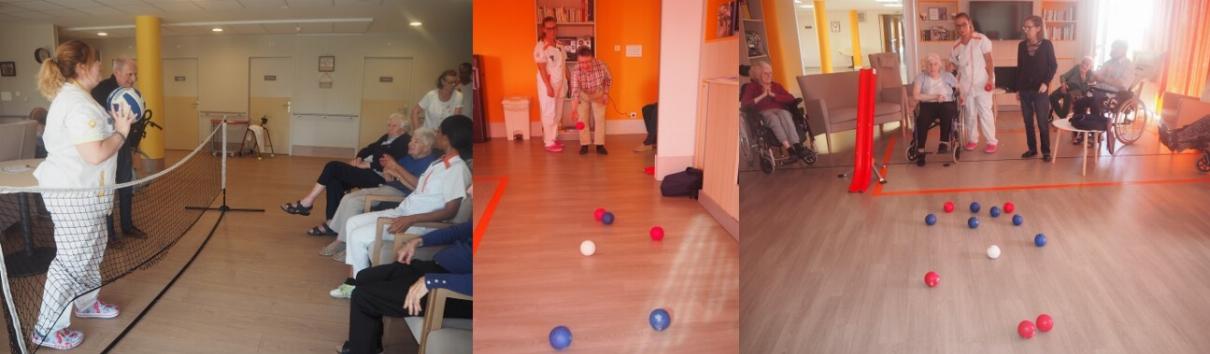 Du volley et de la pétanque à Korian Reine Blanche